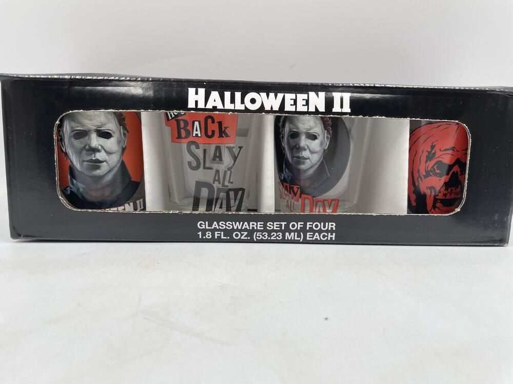 HALLOWEEN II MICHAEL MYERS SHOT GLASS SET OF 4 NEW